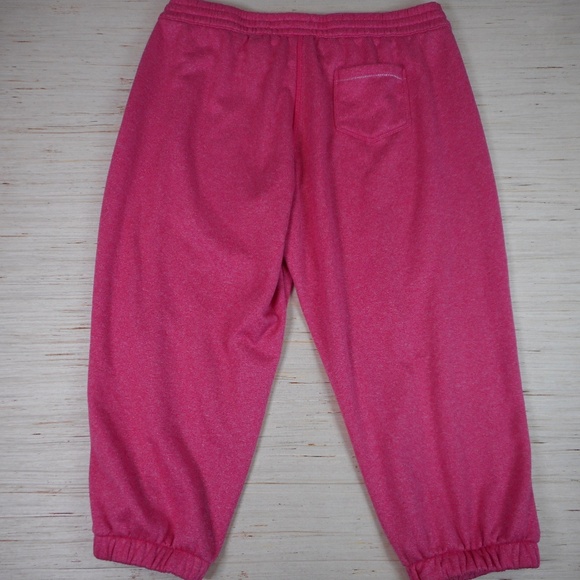 Adidas Women’s Pink Cropped Sweatpants Small – Elastic Waist & Cuffs - Picture 2 of 4